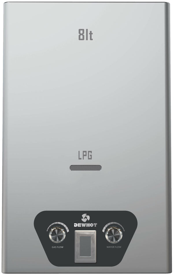 Dew Hot  8L Stainless Steel Diaphragm Activated  Gas Geyser (Type D)